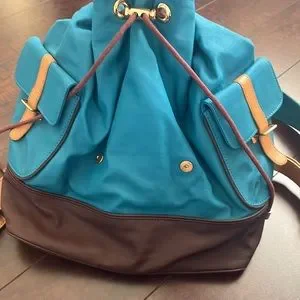 Tory Burch | Bags | Tory Burch Blue Brushed Canvas Leather  display picture 3